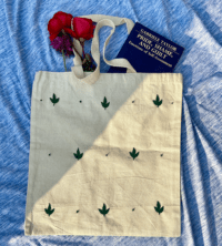 Leafs Embroidered Tote Bag